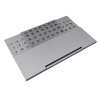 2-PCS Ultra-Thin Metal Desk Calendar – Durable Aluminum Perpetual Calendar for Office or Home Use in Australia