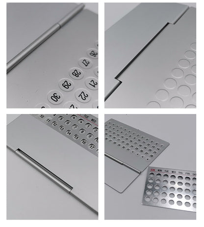 2-PCS Ultra-Thin Metal Desk Calendar – Durable Aluminum Perpetual Calendar for Office or Home Use in Australia - Image 5