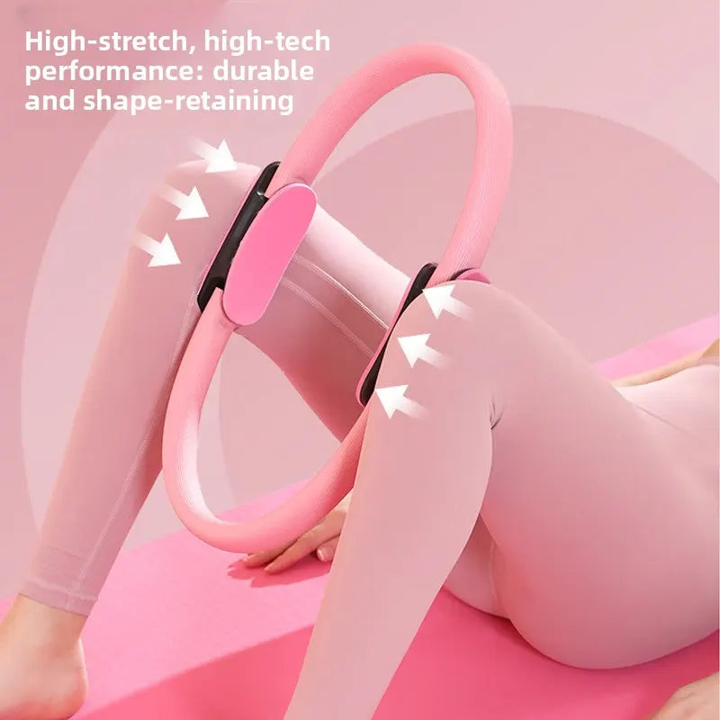 Pink Pilates Ring Exercise Tool – High-Elasticity Yoga Ring for Core Strength, Postpartum Recovery, Glute Toning & Full-Body Workout (Unisex) - Image 4