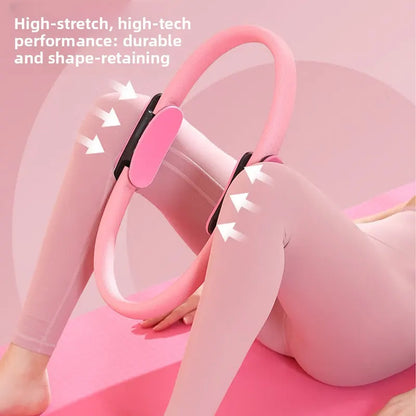 Pink Pilates Ring Exercise Tool – High-Elasticity Yoga Ring for Core Strength, Postpartum Recovery, Glute Toning & Full-Body Workout (Unisex) - Image 4