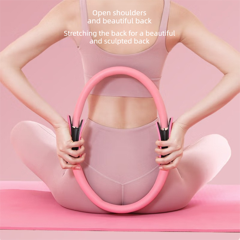 Grey Pilates Ring Exercise Tool – High-Elasticity Yoga Ring for Core Strength, Postpartum Recovery, Glute Toning & Full-Body Workout (Unisex) - Image 2