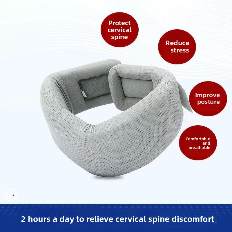 360° Neck Support Collar with Cooling Mesh Fabric – Posture Corrector for Forward Head & Neck Pain Relief, Includes Washable Cover (Free Replacement Cover Included) - Image 4