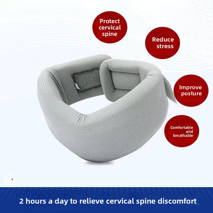 360° Neck Support Collar with Cooling Mesh Fabric – Posture Corrector for Forward Head & Neck Pain Relief, Includes Washable Cover (Free Replacement Cover Included) - Image 4