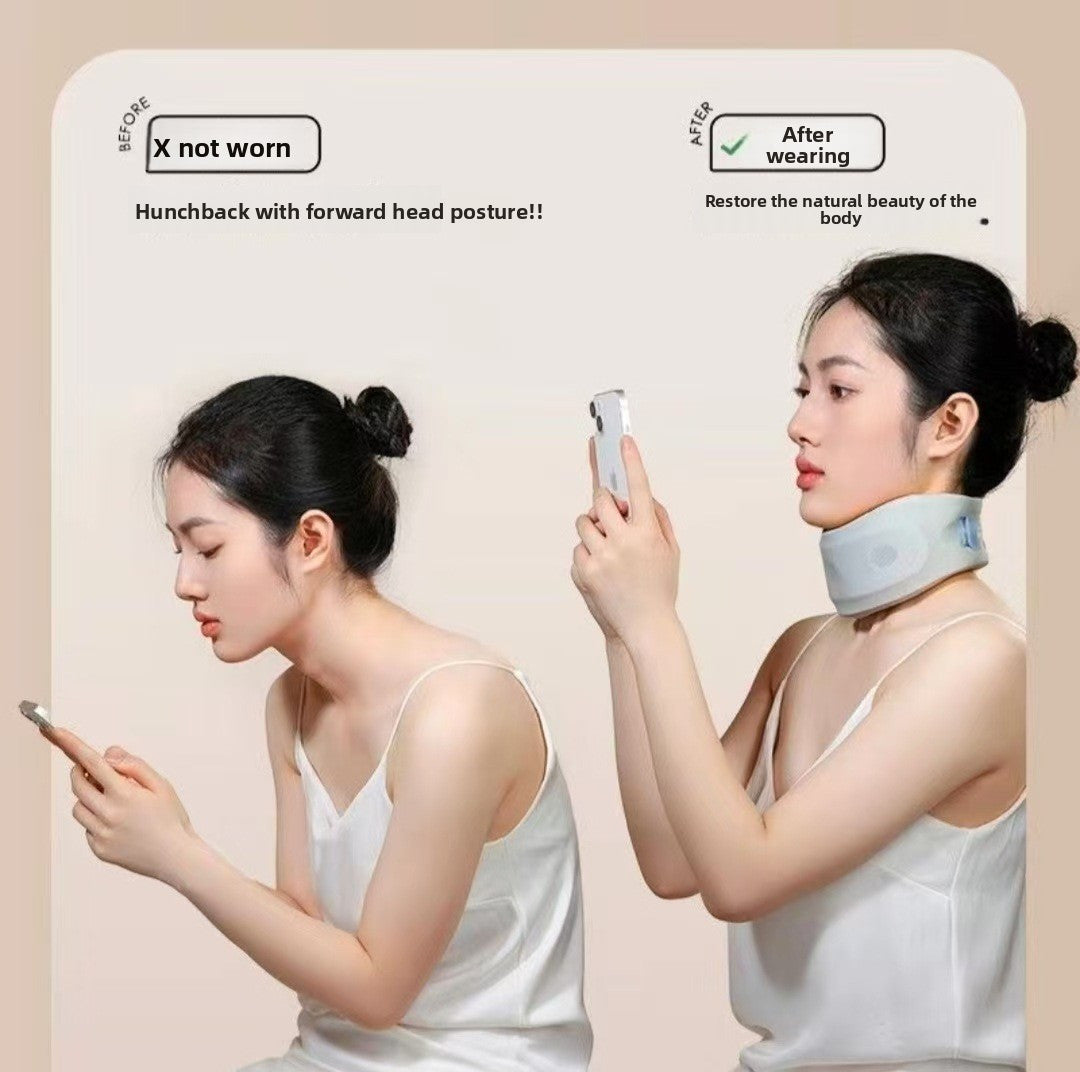 360° Neck Support Collar with Cooling Mesh Fabric – Posture Corrector for Forward Head & Neck Pain Relief, Includes Washable Cover (Free Replacement Cover Included) - Image 5