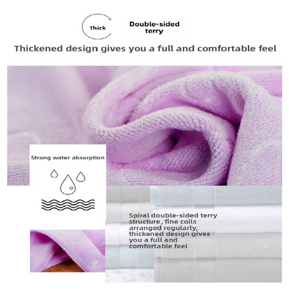 2-Pack Blue Embossed Microfiber Bear Bath Towels – 70 x 140 cm, Ultra-Absorbent and Soft for Bath, Beach & Gym - Image 2