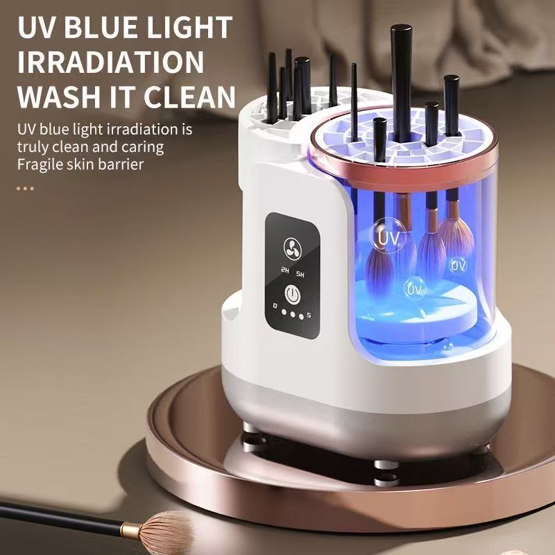 Automatic Electric Makeup Brush Cleaner with UV Sterilization & Fast Drying – Rechargeable, One-Touch Cleaning for Home & Travel - Image 4