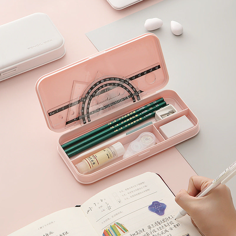 3-Pack Grey Macaron Color Pencil Case with Multi-Compartment Storage Waterproof PP Stationery Organizer for Australian Students School Essentials - Image 4