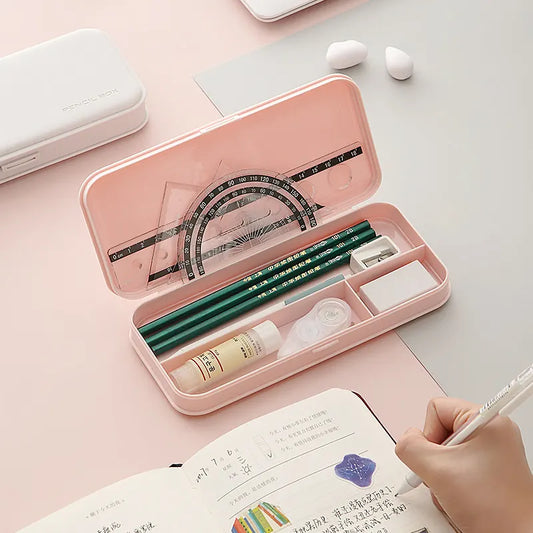 3-Pack Grey Macaron Color Pencil Case with Multi-Compartment Storage Waterproof PP Stationery Organizer for Australian Students School Essentials - Image 4