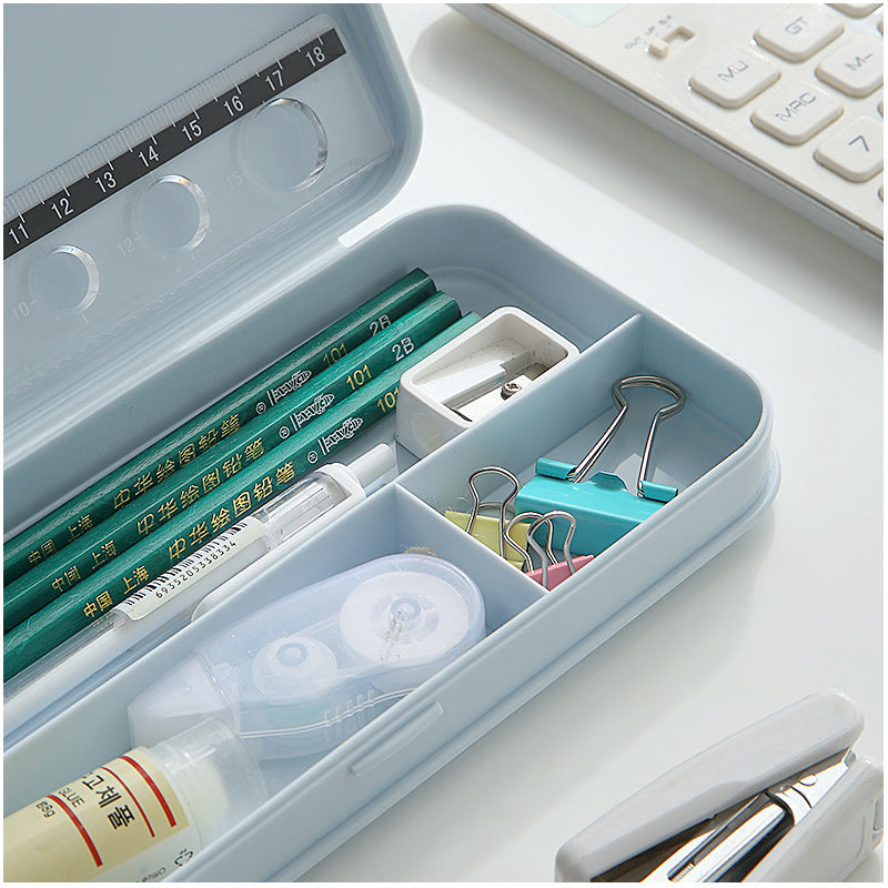 3-Pack White Macaron Color Pencil Case with Multi-Compartment Storage Waterproof PP Stationery Organizer for Australian Students School Essentials - Image 2