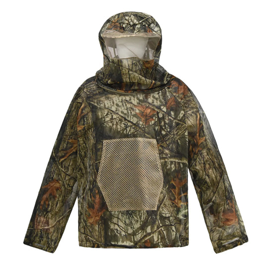 Jungle camouflage Camouflage Mosquito Repellent Suit Ultra-Fine Mesh Hooded Ghillie Suit for Outdoor Hunting Camping Fishing and Beekeeping(XL/XXL) - Image 2
