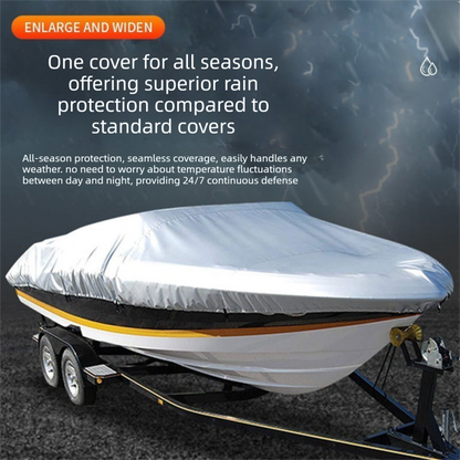 Silver Heavy Duty Waterproof V-Hull Boat Cover 11-13FT Marine Grade Outdoor UV Protection for Australian Storage and Mooring - Image 3