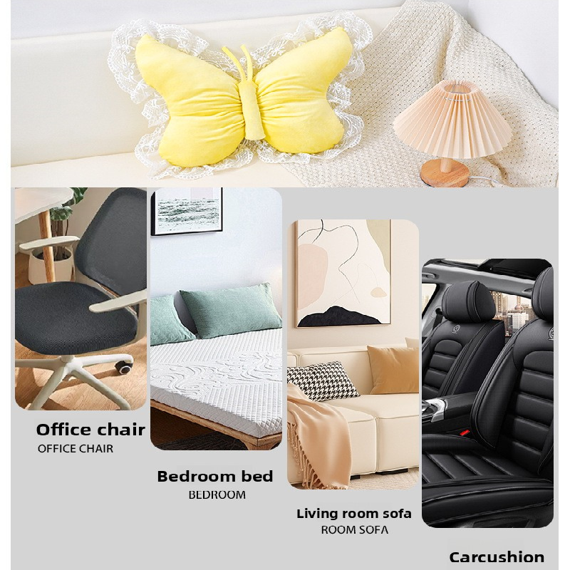 Brown Elegant Butterfly Lace Throw Pillow 60x45cm Soft Decorative Cushion for Sofa Bedroom Office and Car Comfort Backrest Accessory - Image 4
