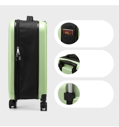 Grey 20 Inch Foldable Carry-on Suitcase with 360 Spinner Wheels and Combination Lock, Lightweight Space Saving Hard Shell Luggage for Australian Travel - Image 4