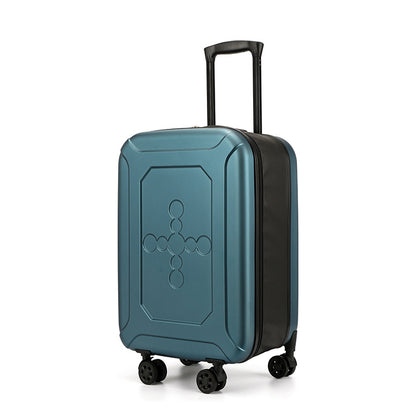 Blue 20 Inch Foldable Carry-on Suitcase Ultra Lightweight 2.1kg Hard Shell Luggage with 360 Spinner Wheels and Combination Lock for Australian Travel