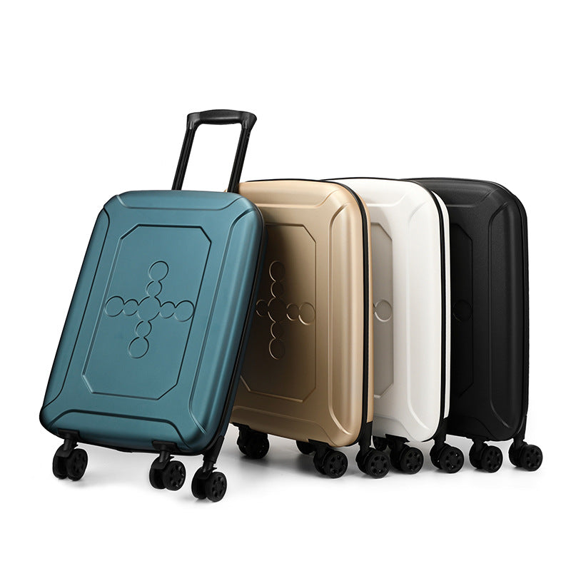 White 20 Inch Foldable Carry-on Suitcase Ultra Lightweight 2.1kg Hard Shell Luggage with 360 Spinner Wheels and Combination Lock for Australian Travel - Image 2