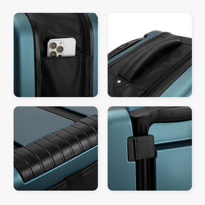 Rose gold 20 Inch Foldable Carry-on Suitcase Ultra Lightweight 2.1kg Hard Shell Luggage with 360 Spinner Wheels and Combination Lock for Australian Travel - Image 3