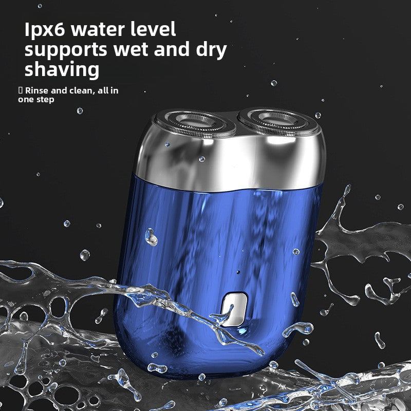 Green Portable Mini Electric Shaver with Dual Floating Heads IPX6 Waterproof Rechargeable Travel Razor for Men for Grooming and Business Trips - Image 3