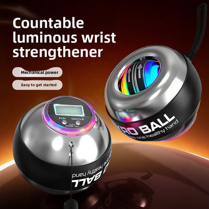 Black LED Gyro Ball Wrist Power Trainer with Digital Counter and Auto-Start Zinc Alloy Core for Grip Strength and Stress Relief in Australian Homes - Image 2
