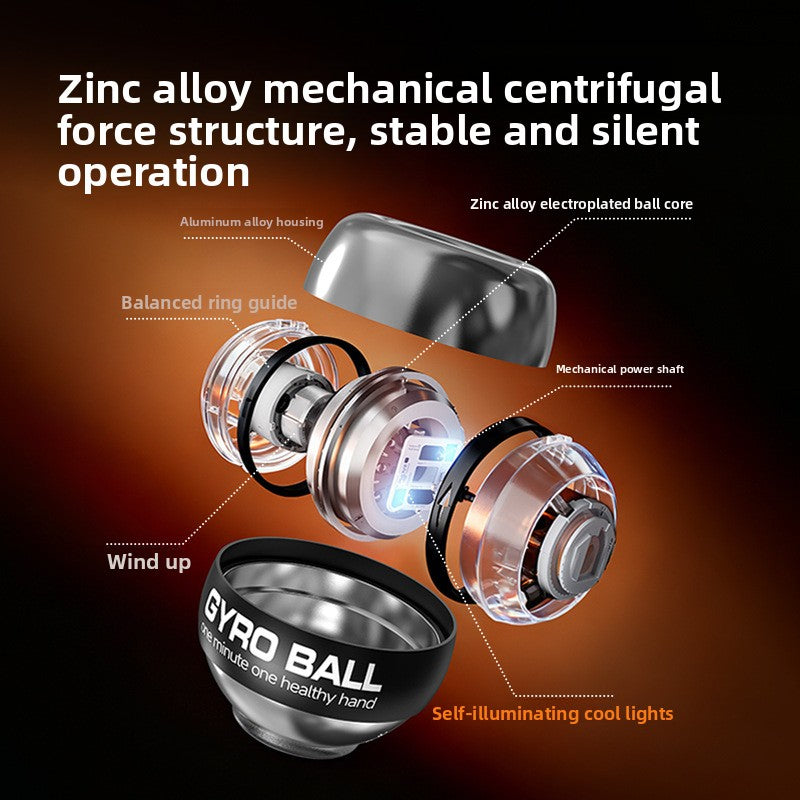 Blue LED Gyro Ball Wrist Power Trainer with Digital Counter and Auto-Start Zinc Alloy Core for Grip Strength and Stress Relief in Australian Homes - Image 3