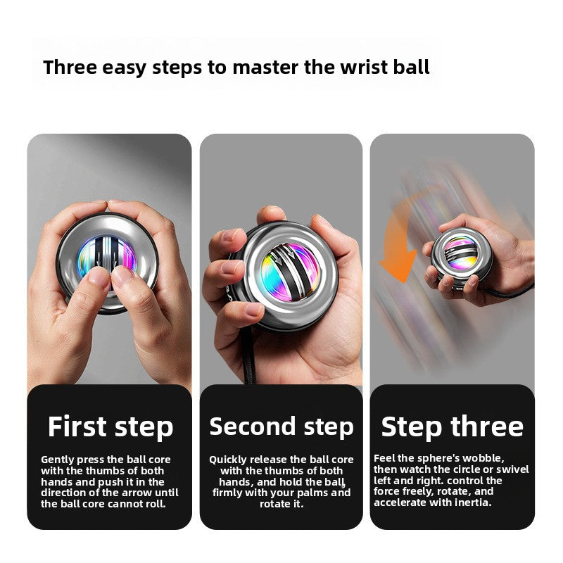 Blue LED Gyro Ball Wrist Power Trainer with Digital Counter and Auto-Start Zinc Alloy Core for Grip Strength and Stress Relief in Australian Homes - Image 4