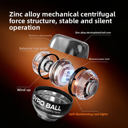 Red LED Gyro Ball Wrist Power Trainer with Digital Counter and Auto-Start Zinc Alloy Core for Grip Strength and Stress Relief in Australian Homes - Image 3