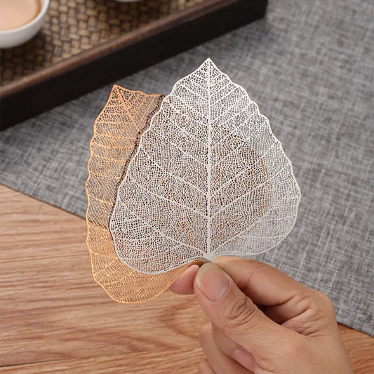 5-PCS Silver 304 Stainless Steel Bodhi Leaf Tea Strainer Creative Fine Mesh Tea Filter Infuser for Loose Leaf Tea Australian Home Tea Set Accessory - Image 2