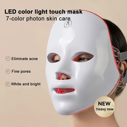 7-Color LED Face Mask with 112 Photon LED Chips Lightweight 290g Beauty Device for Home Skincare and Facial Comfort in Australia - Image 3