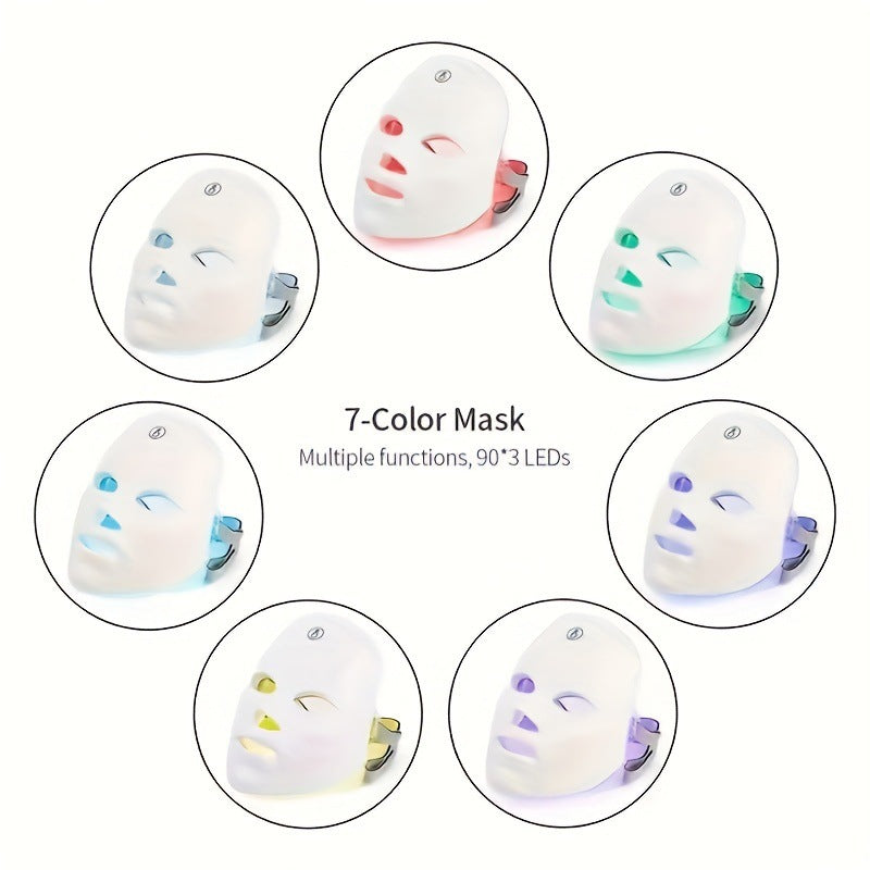 7-Color LED Face Mask with 112 Photon LED Chips Lightweight 290g Beauty Device for Home Skincare and Facial Comfort in Australia - Image 5