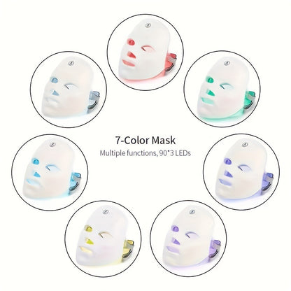 7-Color LED Face Mask with 112 Photon LED Chips Lightweight 290g Beauty Device for Home Skincare and Facial Comfort in Australia - Image 5