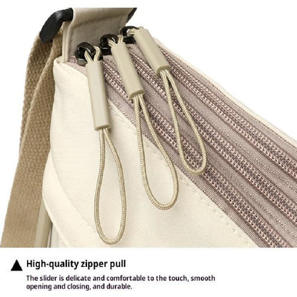 White Women Lightweight Nylon Crossbody Bag with Multiple Pockets Compact Shoulder Bag for Travel and Daily Essentials in Australia - Image 2