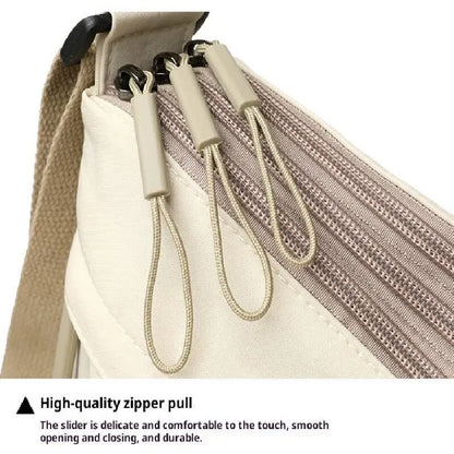White Women Lightweight Nylon Crossbody Bag with Multiple Pockets Compact Shoulder Bag for Travel and Daily Essentials in Australia - Image 2