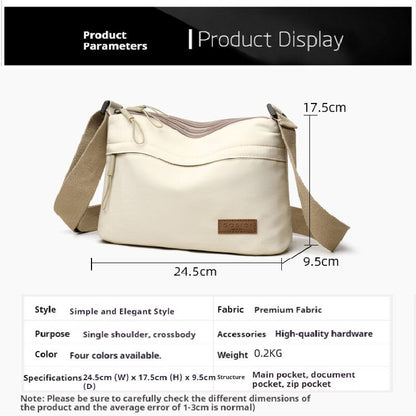 White Women Lightweight Nylon Crossbody Bag with Multiple Pockets Compact Shoulder Bag for Travel and Daily Essentials in Australia - Image 5