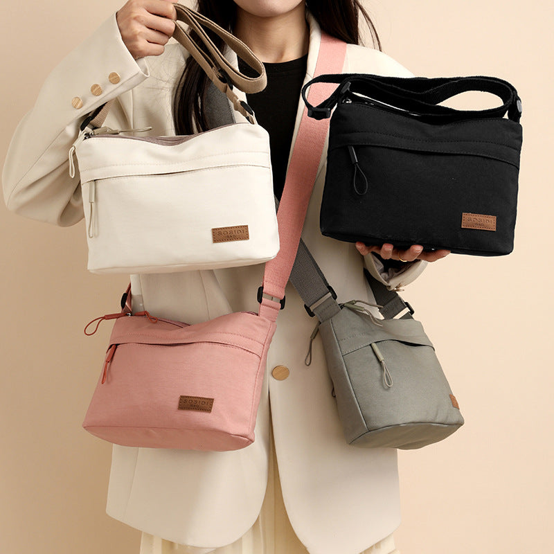 Pink Women Lightweight Nylon Crossbody Bag with Multiple Pockets Compact Shoulder Bag for Travel and Daily Essentials in Australia - Image 3