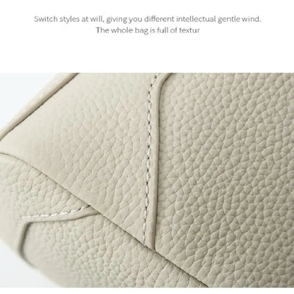 Green Women Genuine First Layer Cowhide Boston Bag Fashionable Handheld Crossbody Shoulder Bag with 115cm Adjustable Strap - Image 3