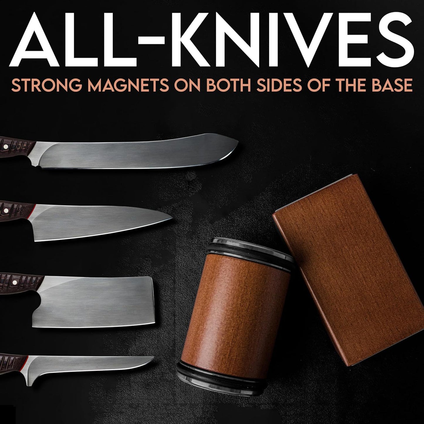 Black  Rolling Knife Sharpener Set with Diamond Discs and Magnetic Base 15 and 20 Degree Angles for Precision Kitchen Knife Maintenance in Australian Homes - Image 2