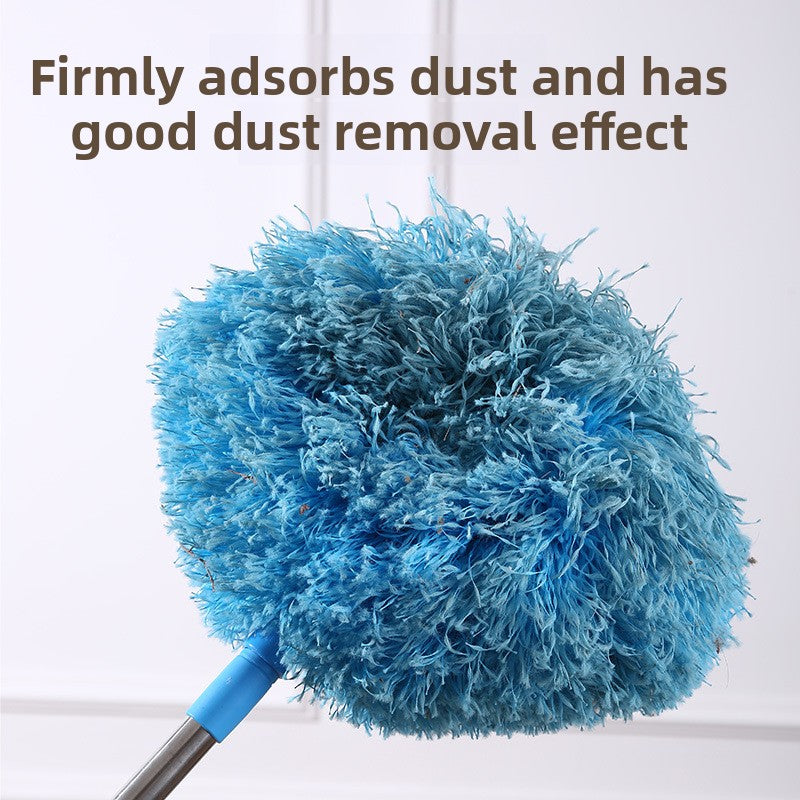 Orange Long Handle Ceiling Fan Duster with Hollow Microfiber Head and Extendable Stainless Steel Pole for High Reach Home Cleaning Efficiency - Image 3