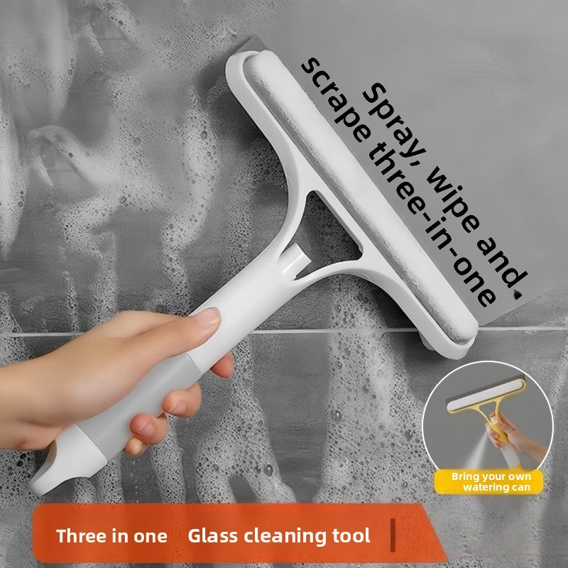 2-PCS Blue 3-in-1 Window Squeegee with Built-in Spray Bottle and TPR Scraper for Glass and Car Windshields Professional Multi-Purpose Local Cleaning Solution - Image 3