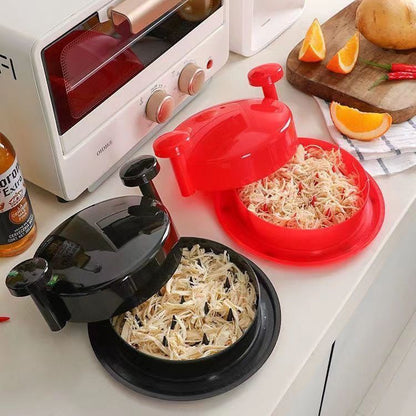 Red Manual Meat Shredder with Spiked Interior for Quick Chicken Separation Professional Rotating Tool for Local Home Kitchens Effortless Meal Prep Solution - Image 3