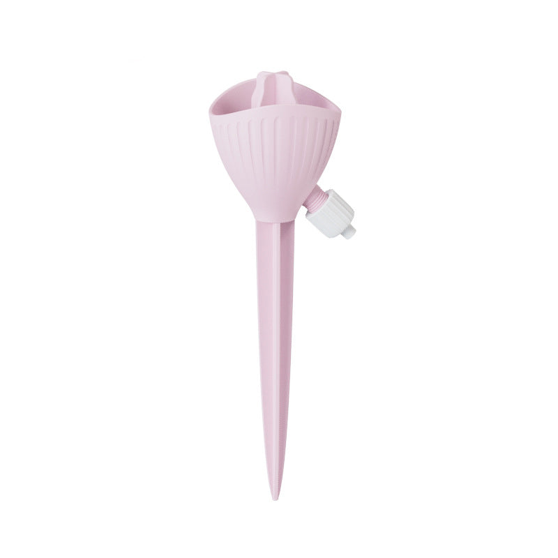 5-PCS Pink Automatic Plant Watering Spikes with Adjustable Flow Control Universal Fit 5 Pack for Indoor and Outdoor Potted Plants Reliable Gardening Solution for Local Homes