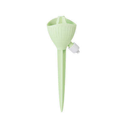 5-PCS Green Automatic Plant Watering Spikes with Adjustable Flow Control Universal Fit 5 Pack for Indoor and Outdoor Potted Plants Reliable Gardening Solution for Local Homes