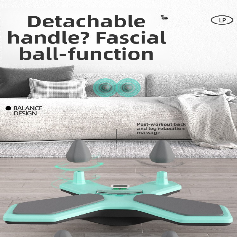 Black Multi-functional Balance Board with Timer for Core Training and Fitness Entertainment, Home Workout Equipment for Abdominal Strength and Overall Conditioning - Image 5