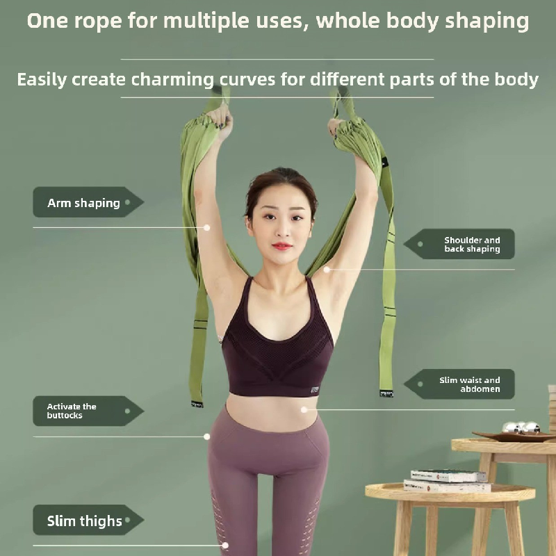 Green Aerial Yoga Door Hanging Strap for Home Workouts Adjustable Stretch Band for Backbend Inversion and Flexibility Premium Standard Fit for Local Enthusiasts - Image 5