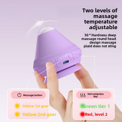 Grey Electric Suction Fascia Massage Ball with Heated Vibration Type-C Rechargeable Deep Muscle Relaxation Tool for Local Professionals and Modern Lifestyles - Image 4