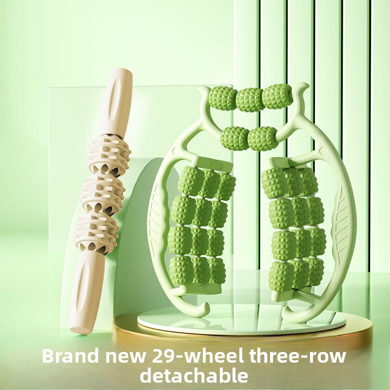 Green 360-Degree Wrap Around Leg Roller Massager with 29 Acupressure Points for Muscle Recovery and Body Shaping Essential Tool for Local Home Workouts - Image 3