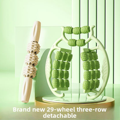Green 360-Degree Wrap Around Leg Roller Massager with 29 Acupressure Points for Muscle Recovery and Body Shaping Essential Tool for Local Home Workouts - Image 3