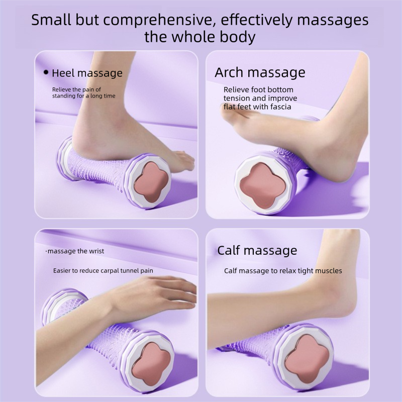 Purple Foot Massage Roller for Arch Support and Plantar Fasciitis Relief Durable Fascia Massage Tool with 500 Pressure Points for Local Home Office Wellness - Image 2
