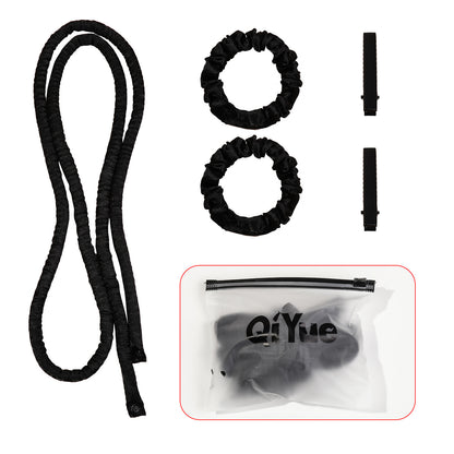 2-PCS Black Heatless Hair Curler Set Extra Long Overnight Soft Ribbon for Natural Big Waves Damage-Free Professional Home Styling Solution for Local Women
