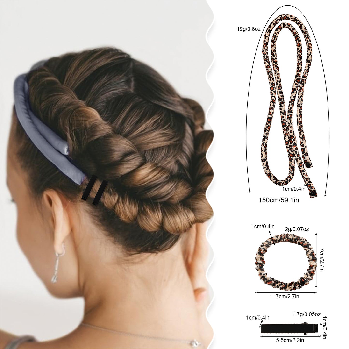 2-PCS Pink Heatless Hair Curler Set Extra Long Overnight Soft Ribbon for Natural Big Waves Damage-Free Professional Home Styling Solution for Local Women - Image 4