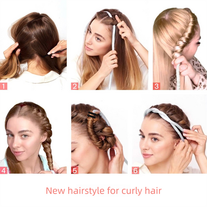 2-PCS Puff pastry Heatless Hair Curler Set Extra Long Overnight Soft Ribbon for Natural Big Waves Damage-Free Professional Home Styling Solution for Local Women - Image 2