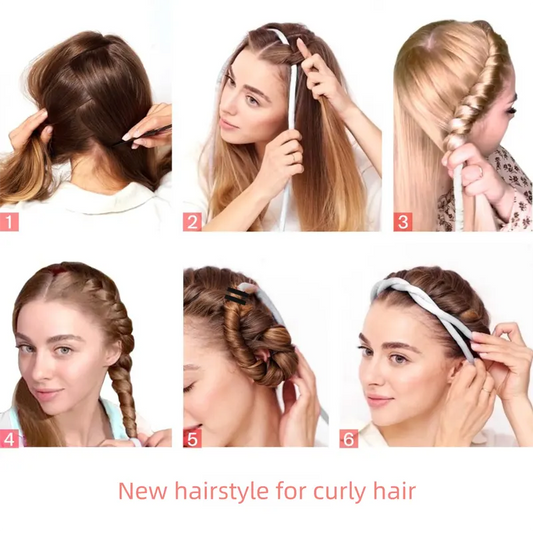 2-PCS Grey Heatless Hair Curler Set Extra Long Overnight Soft Ribbon for Natural Big Waves Damage-Free Professional Home Styling Solution for Local Women - Image 2